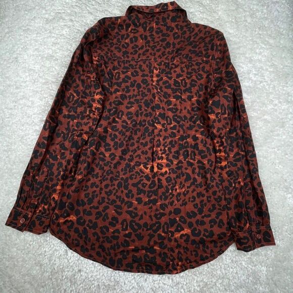 Beach Lunch Lounge Leopard Alanna Button Up Shirt NEW - Picture 3 of 9